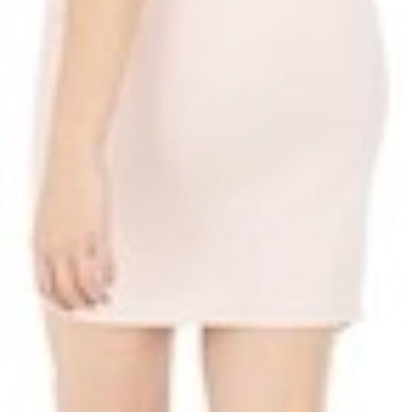 Guess Wrap Dress Crepe Pleated Asymmetrical Hemline Zip Closure Blush Pink - Picture 7 of 7